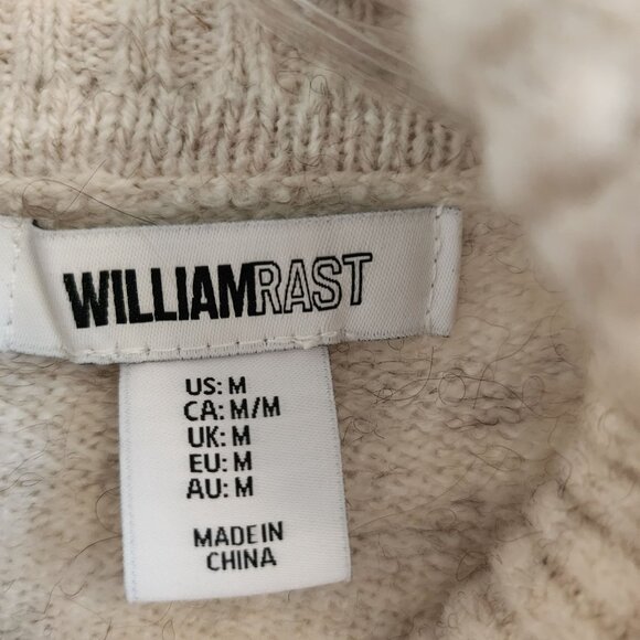 William Rast Women's Medium Cowl Neck Sweater In Heathered Beige Knit - Picture 2 of 8